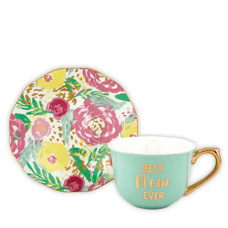 SLANT | Best Mom Ever Tea Cup & Saucer Set