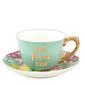 SLANT | Best Mom Ever Tea Cup & Saucer Set