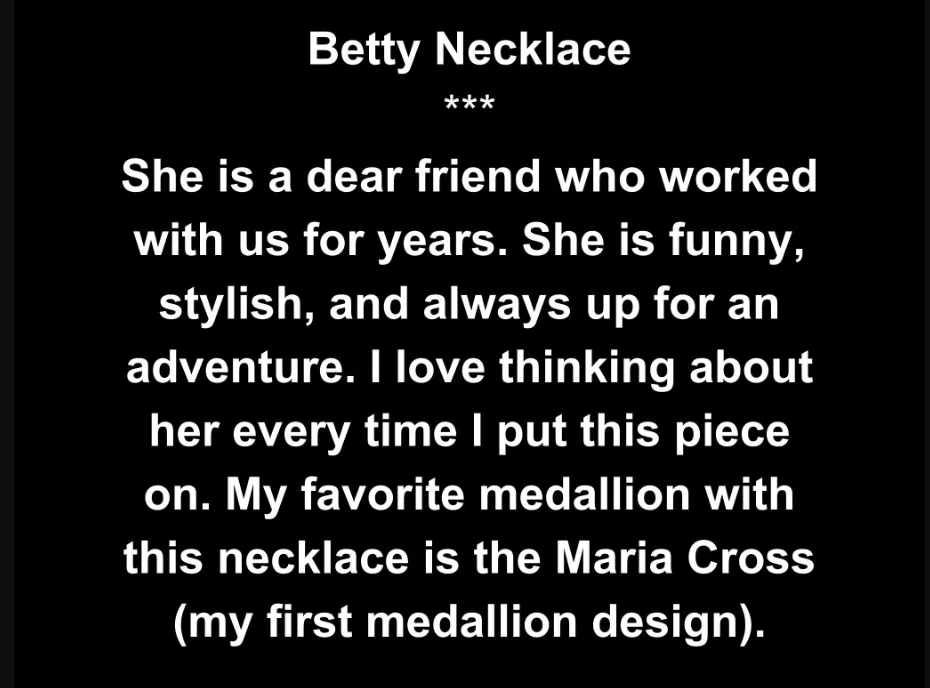 The Betty Necklace with Classic Medallions