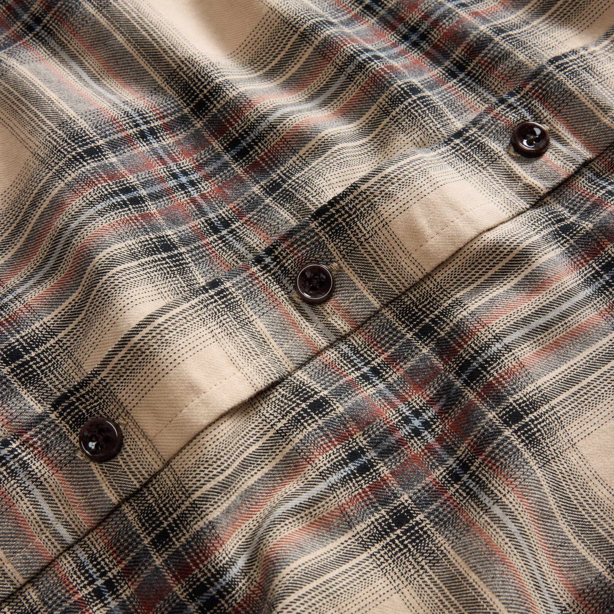 The California in Dune Plaid Brushed Cotton Twill