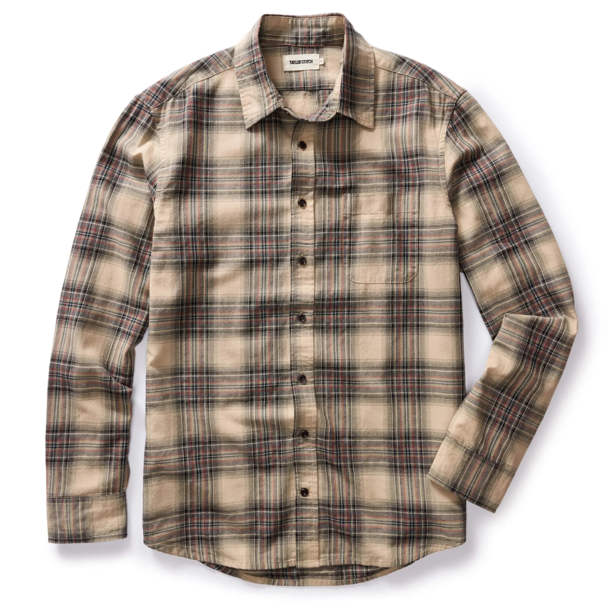 The California in Dune Plaid Brushed Cotton Twill