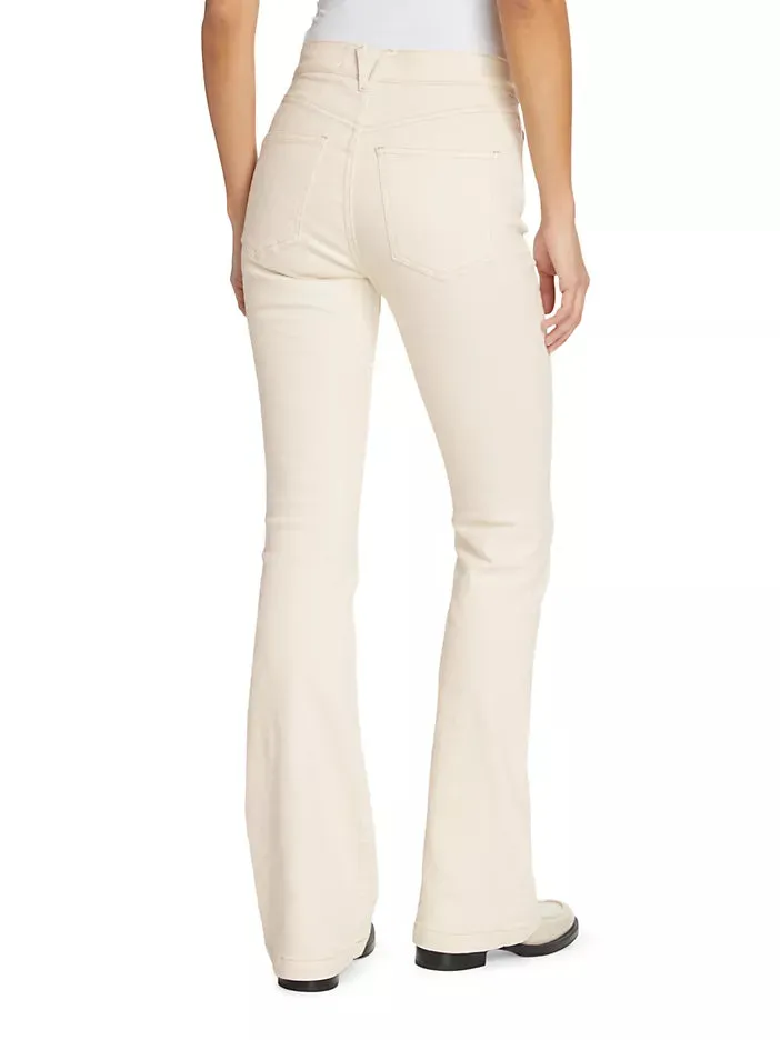 Veronica Beard - Beverly HR Skinny Flare w/Tab Jean - Ecru