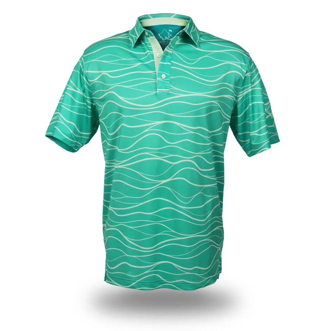 Wavy Seafoam - OGA Youth Polo - Seafoam Green