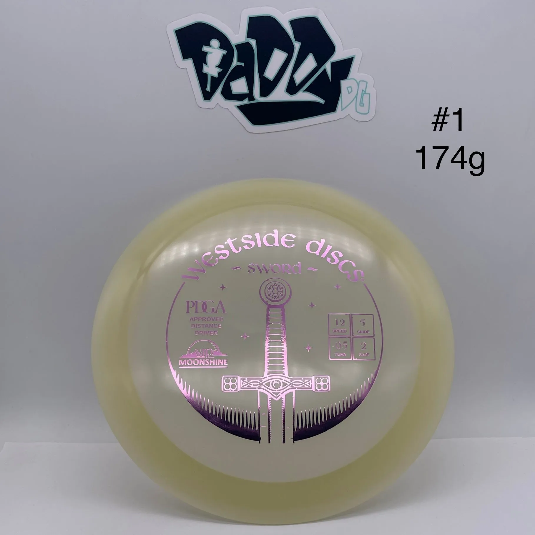 Westside Discs VIP Moonshine Glow Sword Distance Driver