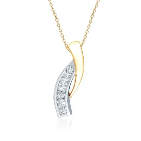 Yellow and White Gold Diamond Legendary Pendant